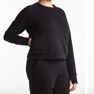 Public Rec Black Cropped Sweatshirt Black